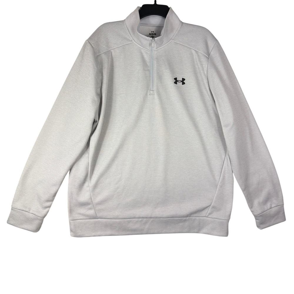 Under Armour Mens Armour Fleece Twist Quarter Zip Pullover Halo Gray XL NWT